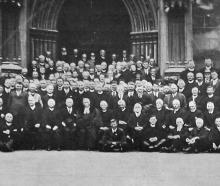 The General Assembly of the Presbyterian Church of New Zealand poses at First Church, Dunedin....