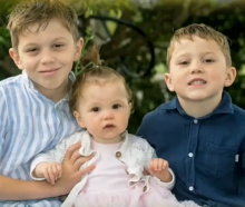 August, 7, Hugo, 5, and Goldie Field, 1, who died in a fire in Sanson. Photo: Supplied 