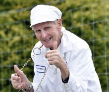 Blue Sky Pastures worker Ken McLeod retired recently after 64 years in the industry. Photo: Peter...