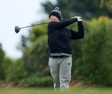 Raphael Anderson playing at the New Zealand Amateur in Invercargill over the weekend. Photo: BW...