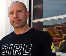 NZPFU Dunedin Local Secretary Mike Taylor outside thE Dunedin Central Fire Station on Friday....