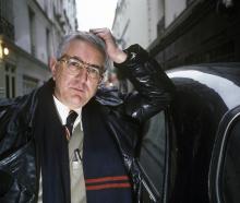 Len Deighton poses during a 1986 portrait session in Paris. PHOTOS: GETTY IMAGES
