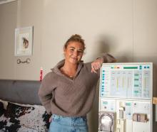 Maddie relies on a hemodialysis machine every night to keep her alive. PHOTO: DANIEL ALVEY