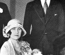The christening of Britain’s Princess Elizabeth Alexandra Mary (the future Queen Elizabeth II) on...