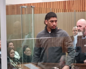 Daytona Thompson appears for sentencing at the High Court at New Plymouth&nbsp;Photo:&nbsp;RNZ /...