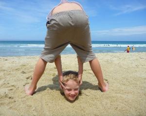 Mr Newton's winning 2011-12 Magic Moments photograph, achieved by arranging Jesse holding Hunter...