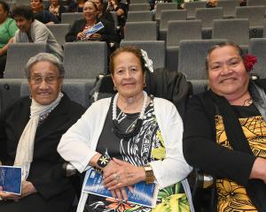 Irasa Maole, Silia Taimalieutu and Lili Fa’atoese, all of Dunedin. PHOTOS: LINDA ROBERTSON