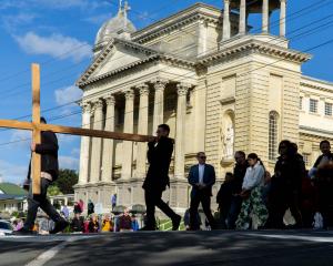 Members of Oamaru’s various churches participate in the Walk of the Cross, from St Patrick’s...