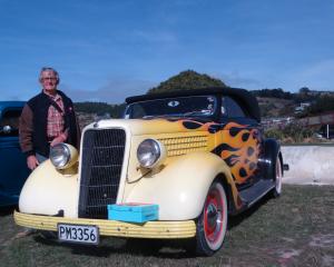 Pre 49 Nationals event organiser Brian Ward proudly displays his wife’s 1936 Ford Roadster....