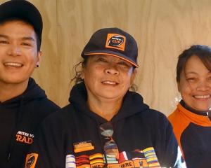 Mervin Canlas, Cristy Ross and Malou Santos, all of Queenstown. PHOTOS: OLIVIA JUDD
