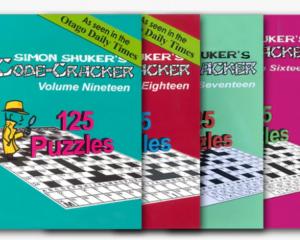 Simon Shuker's Code Cracker collection $45 for a bundle of 4. From any ODT office or store.odt.co.nz