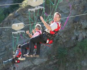 AJ Hackett Bungy senior managers (from left) chief executive Dave Mitchell, board member Andy...