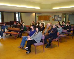An audience of 28 people hears the Dunedin mayoral candidates in the second of two forums...