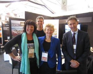 At  the 2012 Trenz trade show in Queenstown are (from left) Tourism Waitaki sales and marketing...