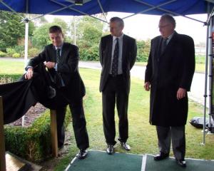 At the Telford ceremony  yesterday, (from left) Deputy Prime Minister  Bill English, Lincoln...