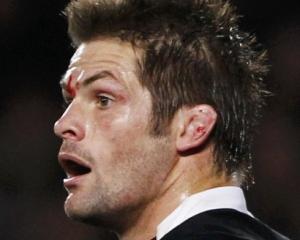 Back, on the bench . . . Richie McCaw.