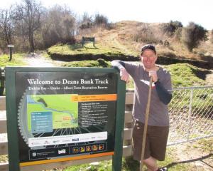 Bike Wanaka Inc president Mark Gould and other club members regularly maintain the Deans Bank...