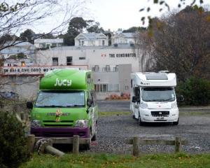 Campervans parked in Ardmore Dr near the Kensington Tavern. PHOTO: STEPHEN JAQUIERY