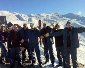 Cardrona's car-parking crew counts down for the skifield's opening day tomorrow.  Photo by Lake...