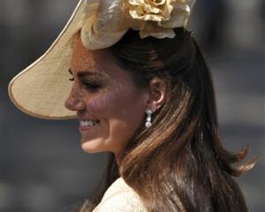 Catherine, Duchess of Cambridge, arrives for the wedding of Zara Phillips and Mike Tindall at...