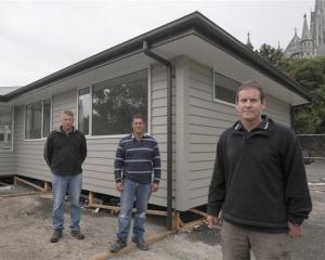 Certified Builders (from left) Peter Finnie, Ross Lunn and Graeme Stevenson. Photo by Peter...