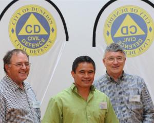 Christchurch area civil defence and emergency managers (from left) Murray Sinclair (Christchurch...