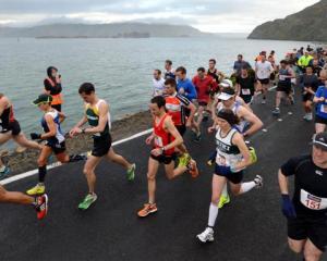 Competitors get off the mark at Harington Point yesterday morning.