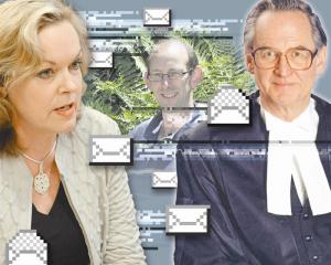 David Bain (centre) was the subject of a flurry of emails between Justice Minister Judith Collins...