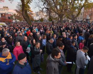 ANZAC Dawn Service at Queens Garden in Dunedin. Photo: Gerard O'Brien.