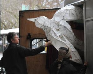 Dunedin Midwinter Carnival event manager Paul Smith and lantern workshop co-ordinator Filipa...