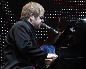 Elton John performs on stage in Riga earlier this month. REUTERS/Ints Kalnins