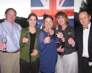 Enjoying  Amsifield's special Tiara and Tails function are (from left) Andy Loving, Kelly Loving,...