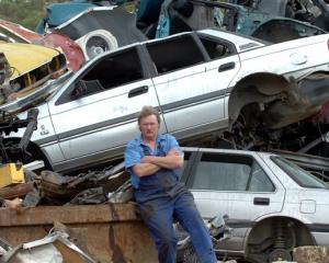 Everitt Enterprises manager Peter Everitt faces having a 1000-tonne surplus scrap pile in Dunedin...