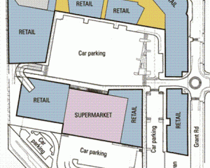 Five Mile retail complex. Graphic by the ODT.