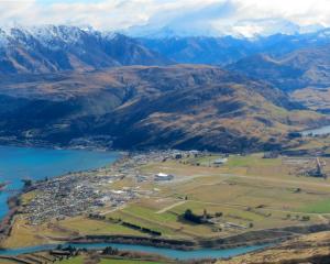 Frankton Flats and the Queenstown Airport from above. Photo by ODT.