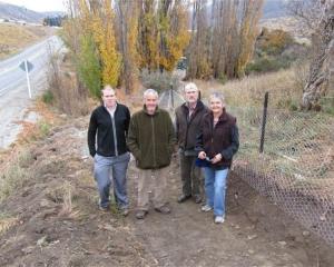 Gibbston River Trail partners (from left) Opus International Consultants projects engineer Reece...