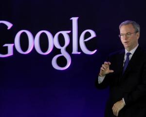 Google Executive Chairman Eric Schmidt speaks at a promotional event for the Nexus 7 tablet in...