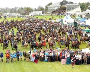 Hundreds of walkers, riders and wagoners converged on the Oamaru race-course on Saturday for the...