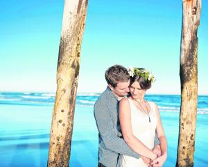 James and Brooke Simpson, who were married in Dunedin in March. REBECCA MCSKIMMING PHOTOGRAPHY.