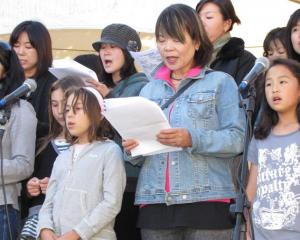 Japanese choristers charmed with their singing of traditional songs, during the "Ganbare Nippon:...