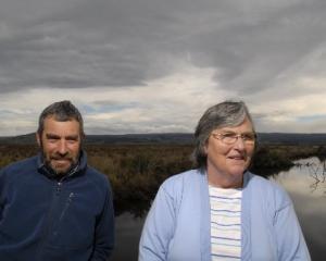 Lake Waihola Waipori Wetlands Society president David Vollweiler and secretary Pauline Baker at...