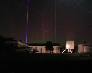 Light Detection and Ranging (Lidar) beams from Lauder probe the night sky. These Lidar systems...