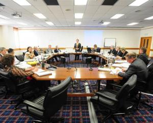Mayor Peter Chin addresses the final meeting of the previous Dunedin City Council. Photo by Craig...