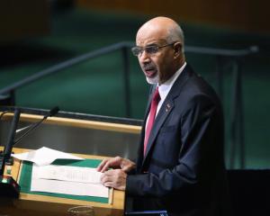 Mohamed al-Magariaf addresses the UN General Assembly in New York in September last year. (Photo...