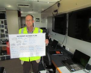 North Otago Search and Rescue chairman Tony Wood shows off the organisation's new mobile command...