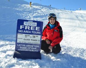 NZSki Coronet Peak host Luke Evans says he enjoys meeting a variety of people in his job. Photo...