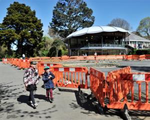 On the way to feed the ducks at the Dunedin Botanic Garden, Brooklyn Spedding (11) and her...