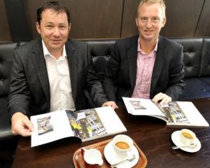 Otago Chamber of Commerce chief executive John Christie (left) and president Peter McIntyre with...