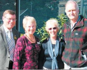 Otago Community Hospice funding and marketing coordinator Lyn Chapman (second from left) welcomes...