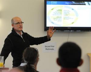 Otago Polytechnic Centre for Sustainable Practice manager Steve Henry, of Wanaka, addresses an...
